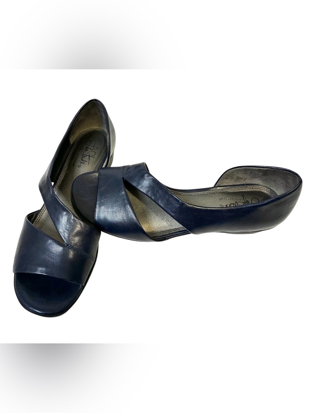 LifeStride Navy Pumps 8M Block Low Heel Magda D’Orsay’s Soft System Comfort